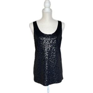 J. Crew Sequin Tank Top Black